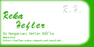 reka hefler business card